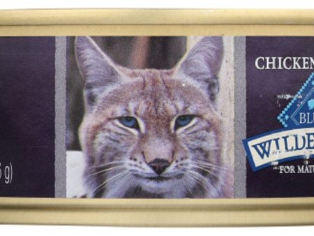 BLUE BUFFALO: Wilderness for Mature Cat Food Chicken Recipe, 5.50 oz Online Sale