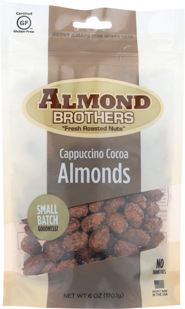 ALMOND BROTHERS: Almonds-Whole Cappucino Cocoa, 6 oz Discount