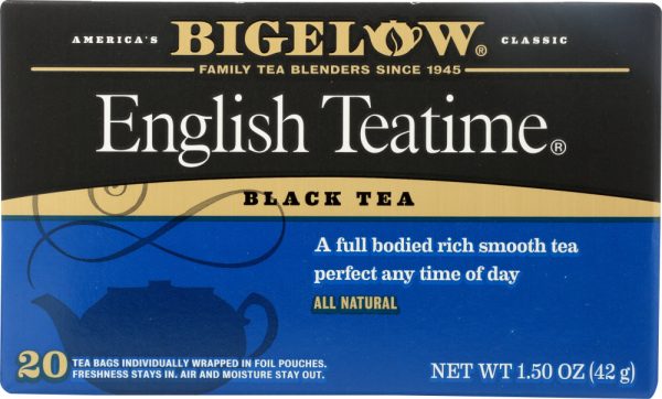 BIGELOW: Tea Black Tea English Teatime, 20 tea bags For Cheap