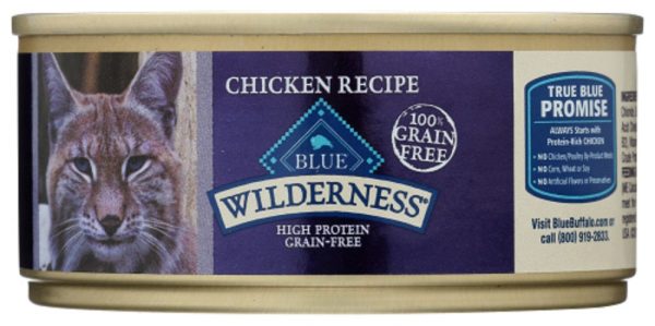 BLUE BUFFALO: Wilderness Adult Cat Food Chicken Recipe, 5.50 oz For Sale