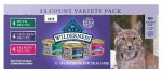 BLUE BUFFALO: Wilderness Variety Pack Cat Food, 12 ea For Sale