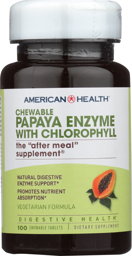 AMERICAN HEALTH: Papaya Enzyme with Chlorophyll Chewable, 100 Tablets Online Sale