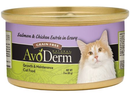 AVODERM: Salmon & Chicken Entree in Gravy Cat Food, 3 oz Fashion