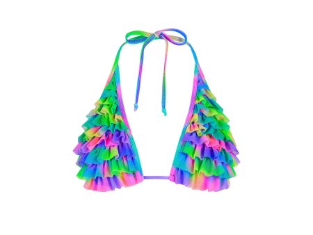 Ruffle Halter Bikini Top - Stardust Hot on Sale