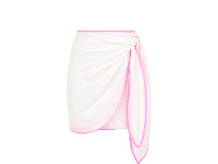 Wrap Tie Mini Skirt - White Online