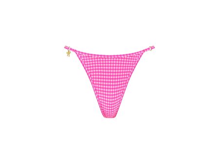 Charm Adjustable Cheeky Bikini Bottom - Pink Diva For Cheap