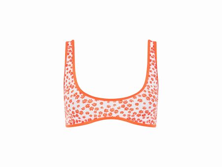 Bind Slim Scoop Bikini Top - Orange Fantasy Discount