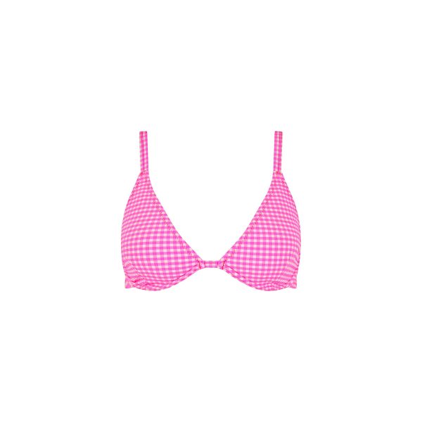 Underwire Triangle D+ Cup Bikini Top - Pink Diva Fashion