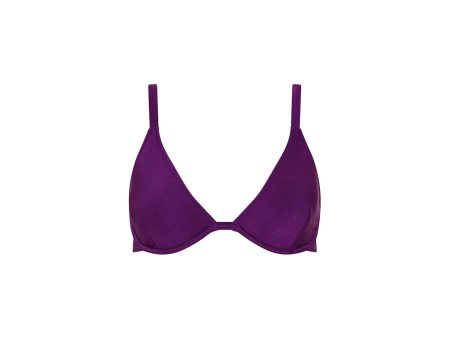 Underwire Triangle D+ Cup Bikini Top - Sugar Plum For Cheap