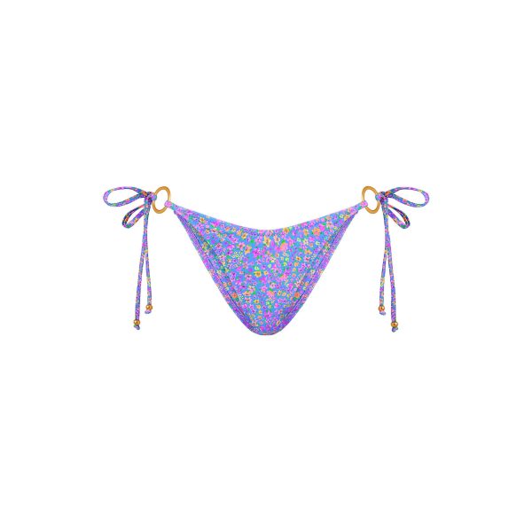 Ring Cheeky Tie Bikini Bottom - Bubblegum Blossom Online Hot Sale