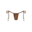 Tie Ruched Thong Bikini Bottom - Kosmic Kat Online Hot Sale