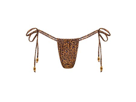 Tie Ruched Thong Bikini Bottom - Kosmic Kat Online Hot Sale