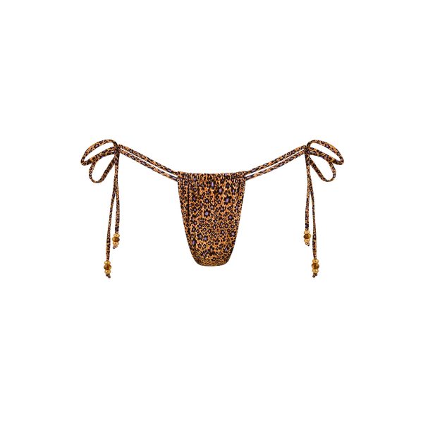 Tie Ruched Thong Bikini Bottom - Kosmic Kat Online Hot Sale