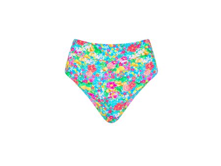 High Hip Cheeky Bikini Bottom - Mermaid Garden on Sale