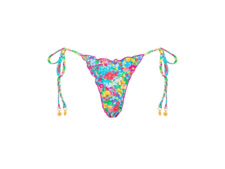 Lettuce Edge Thong Tie Bikini Bottom - Mermaid Garden Online now