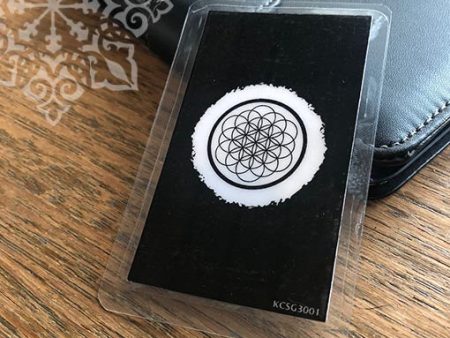 Shungite + CSilver Mobile Phone KiCard ~ EMF Protection ~ FLOWER OF LIFE Online now